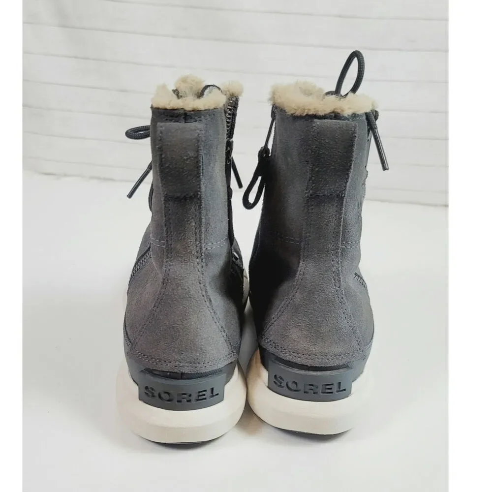 Sorel Explorer II Joan Faux Fur Waterproof Boot in Gray, sz 9.5